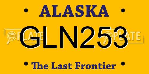 GLN253 Alaska License Plate
