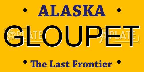 GLOUPET Alaska License Plate