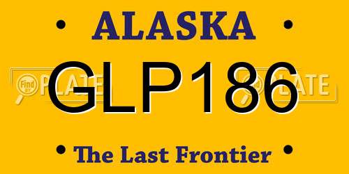 GLP186 Alaska License Plate