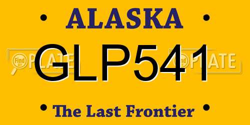 GLP541 Alaska License Plate