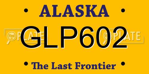 GLP602 Alaska License Plate