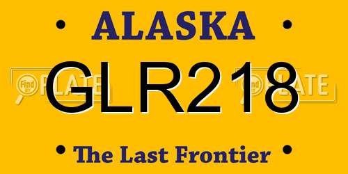 GLR218 Alaska License Plate