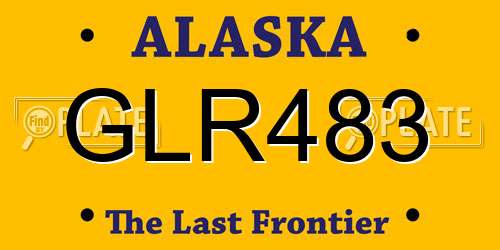 GLR483 Alaska License Plate