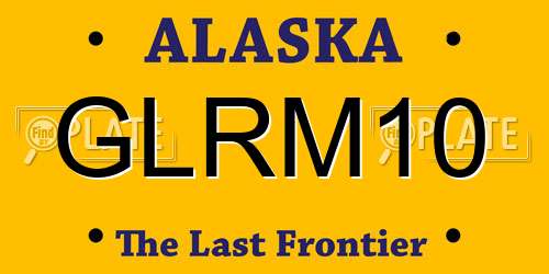GLRM10 Alaska License Plate