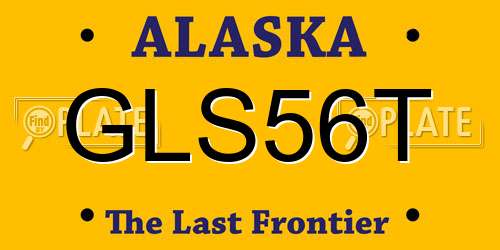 GLS56T Alaska License Plate