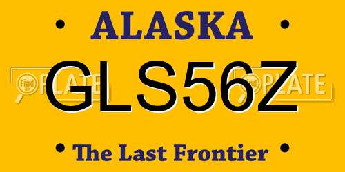 GLS56Z Alaska License Plate