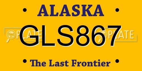 GLS867 Alaska License Plate
