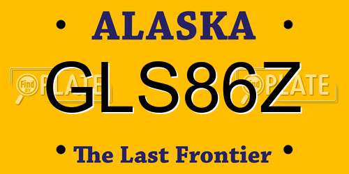 GLS86Z Alaska License Plate
