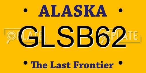 GLSB62 Alaska License Plate