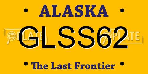 GLSS62 Alaska License Plate