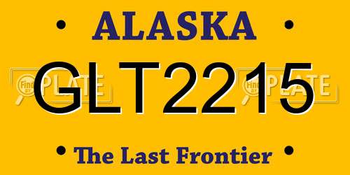 GLT2215 Alaska License Plate