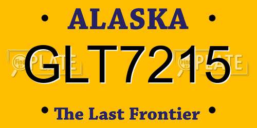 GLT7215 Alaska License Plate