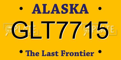 GLT7715 Alaska License Plate