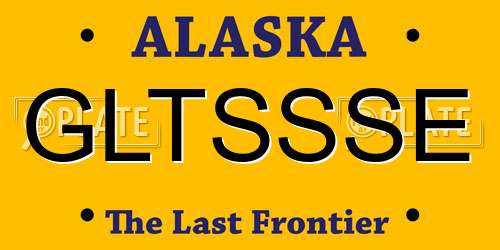 GLTSSSE Alaska License Plate