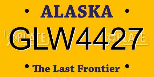 GLW4427 Alaska License Plate