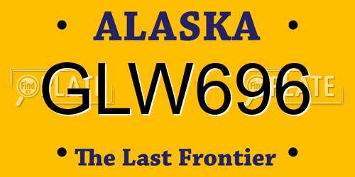 GLW696 Alaska License Plate
