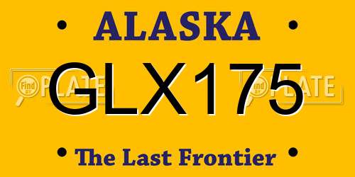 GLX175 Alaska License Plate