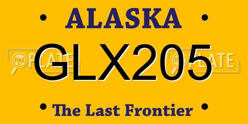 GLX205 Alaska License Plate