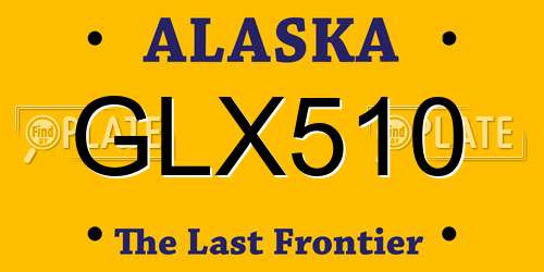 GLX510 Alaska License Plate