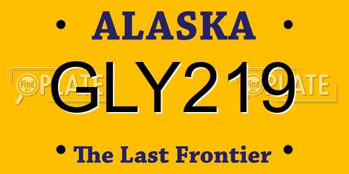 GLY219 Alaska License Plate