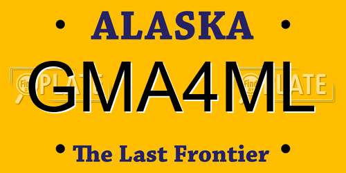 GMA4ML Alaska License Plate