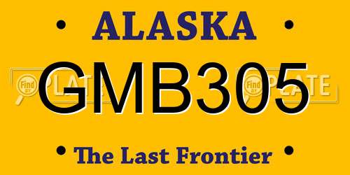 GMB305 Alaska License Plate