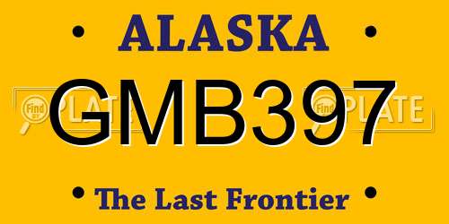GMB397 Alaska License Plate