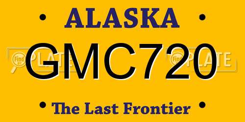 GMC720 Alaska License Plate
