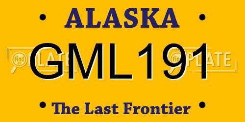 GML191 Alaska License Plate