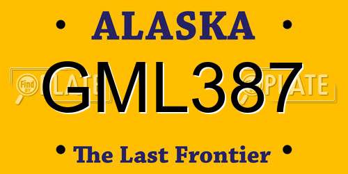 GML387 Alaska License Plate
