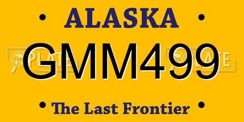 GMM499 Alaska License Plate