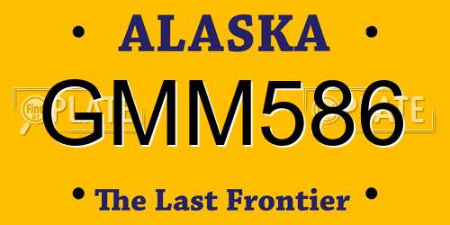 GMM586 Alaska License Plate