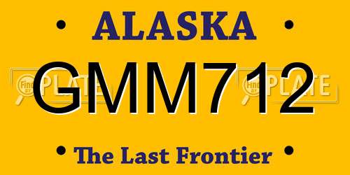 GMM712 Alaska License Plate