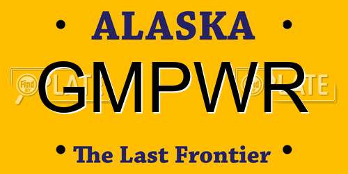 GMPWR Alaska License Plate
