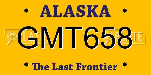 GMT658 Alaska License Plate