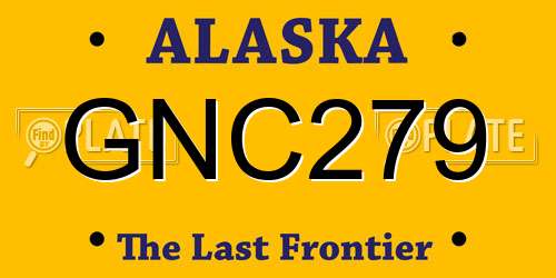 GNC279 Alaska License Plate