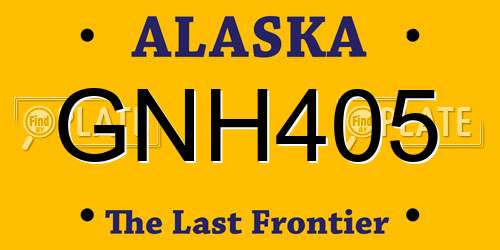 GNH405 Alaska License Plate