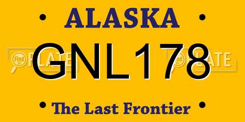 GNL178 Alaska License Plate