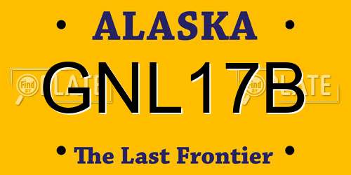 GNL17B Alaska License Plate