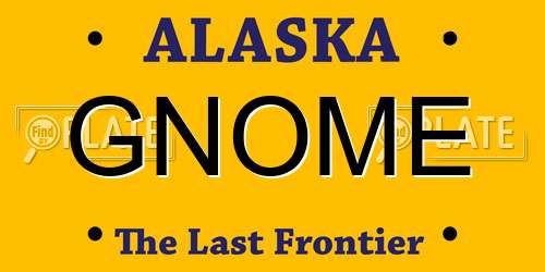 GNOME Alaska License Plate