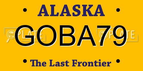 GOBA79 Alaska License Plate