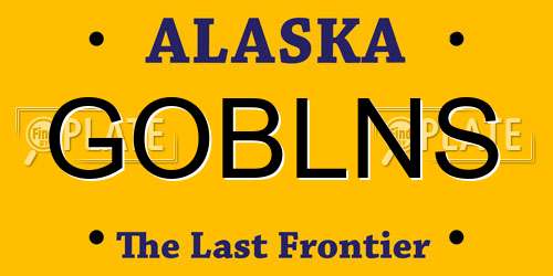 GOBLNS Alaska License Plate