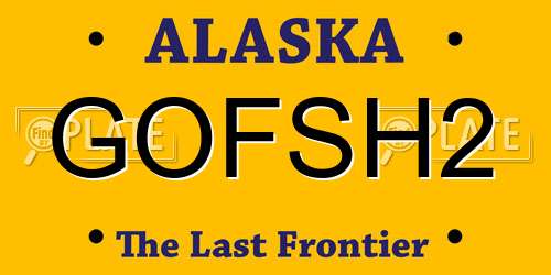 GOFSH2 Alaska License Plate