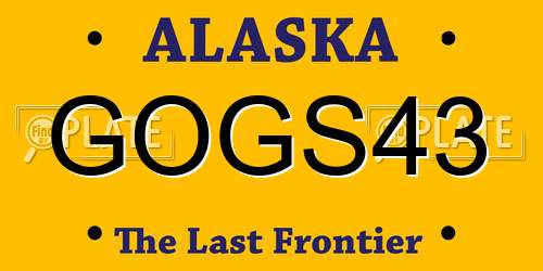 GOGS43 Alaska License Plate