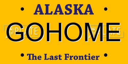 GOHOME Alaska License Plate