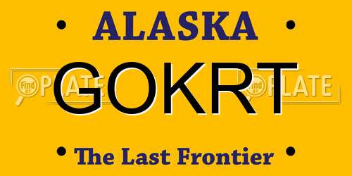 GOKRT Alaska License Plate