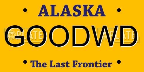GOODWD Alaska License Plate