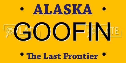GOOFIN Alaska License Plate
