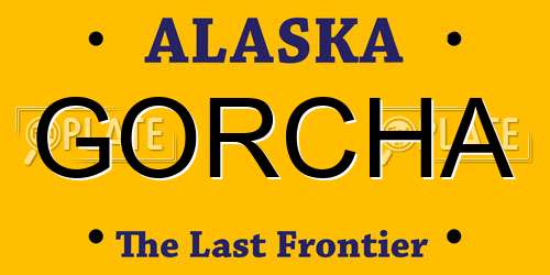 GORCHA Alaska License Plate