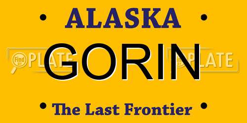 GORIN Alaska License Plate
